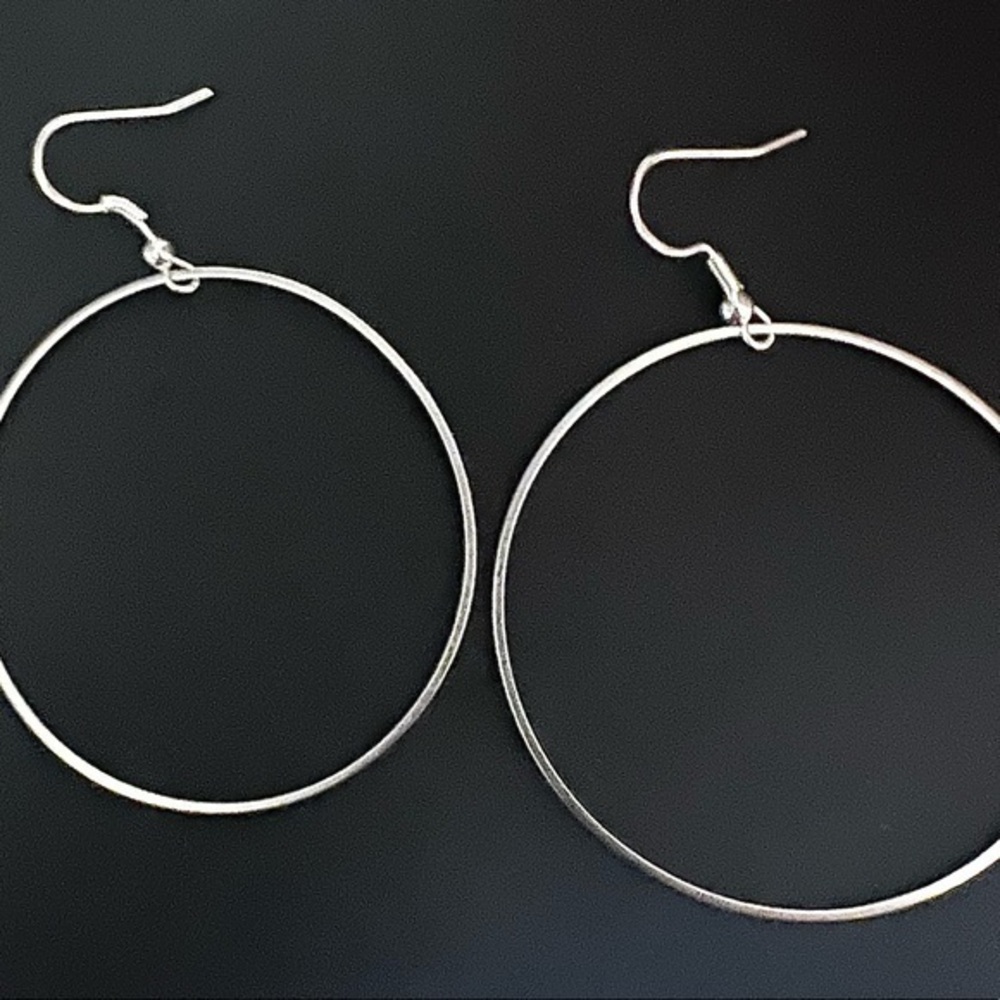 - "Sweet Halo" Sterling silver hoops trendy 925 stamped hooks